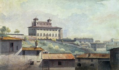 Villa Medici, Roma, c.1776 da Thomas Jones
